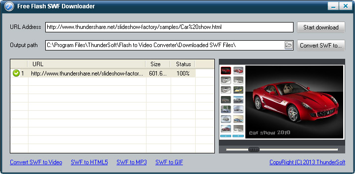 Windows 8 Free Flash SWF Downloader full