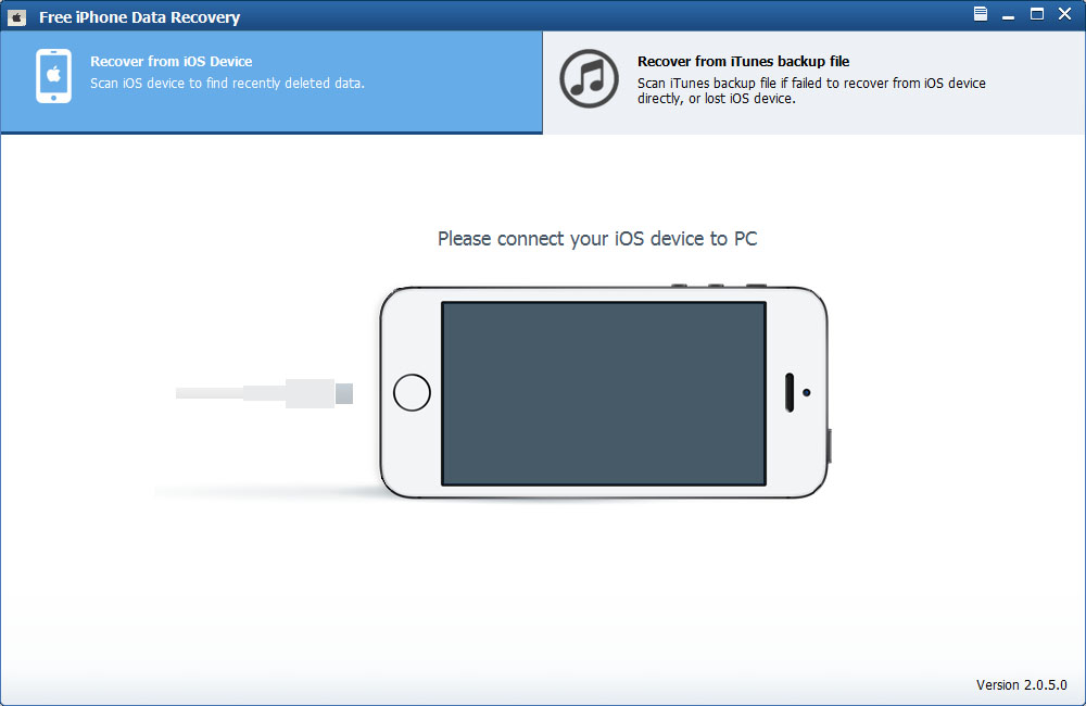 Click to view Free iPhone Data Recovery 3.0.0 screenshot