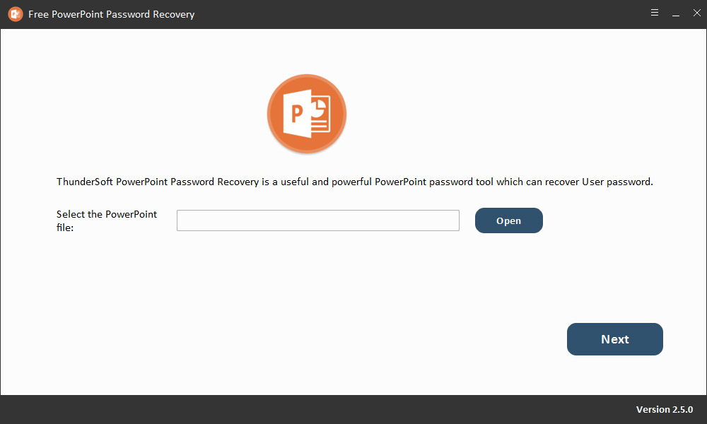 Free PowerPoint Password Recovery Screenshot