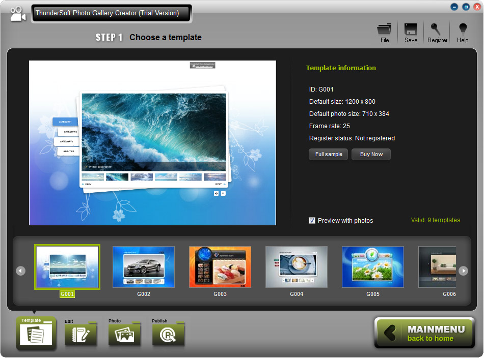 ThunderSoft Photo Gallery Creator screenshot