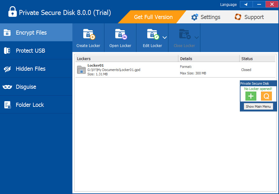 Windows 8 Private Secure Disk full