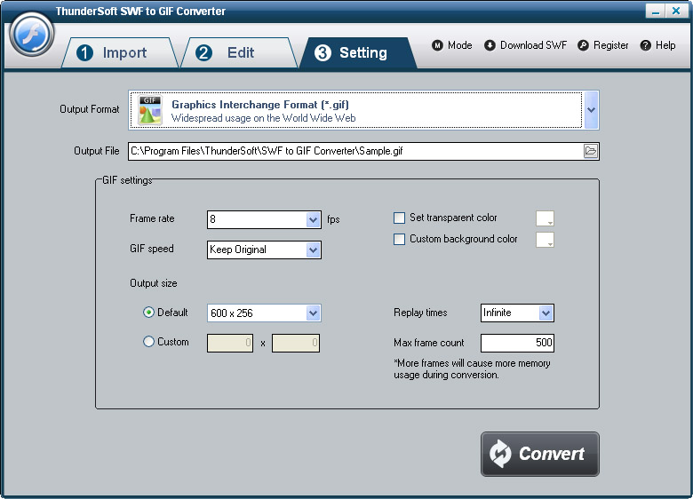 ThunderSoft SWF to GIF Converter Windows 11 download